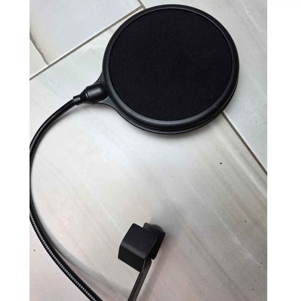 Universal Microphone Pop Filter Flexible Gooseneck Mic Shield Black‎ 6 Inch H2